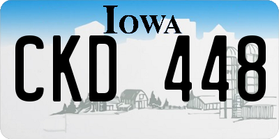 IA license plate CKD448