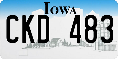 IA license plate CKD483