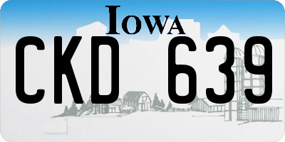 IA license plate CKD639