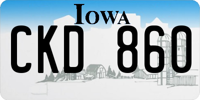 IA license plate CKD860
