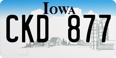 IA license plate CKD877