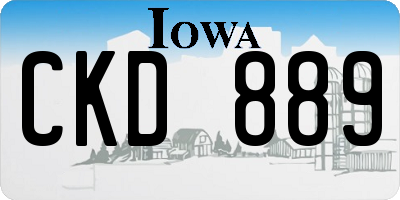 IA license plate CKD889
