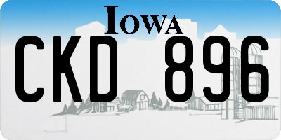 IA license plate CKD896
