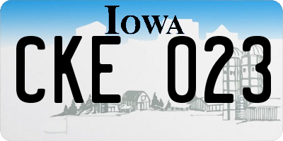 IA license plate CKE023