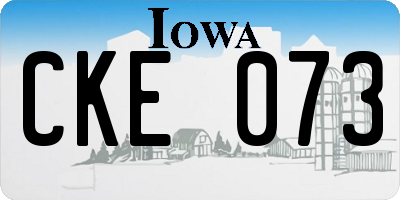 IA license plate CKE073