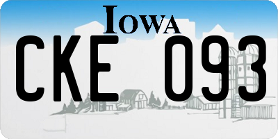 IA license plate CKE093