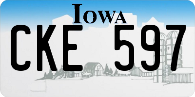 IA license plate CKE597