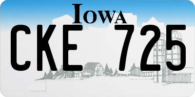 IA license plate CKE725