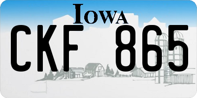 IA license plate CKF865