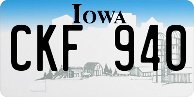 IA license plate CKF940