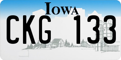 IA license plate CKG133