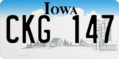 IA license plate CKG147