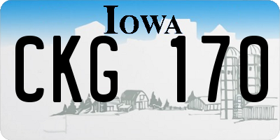 IA license plate CKG170
