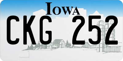 IA license plate CKG252