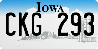 IA license plate CKG293