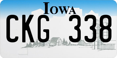 IA license plate CKG338