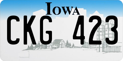 IA license plate CKG423