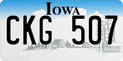 IA license plate CKG507
