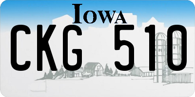 IA license plate CKG510