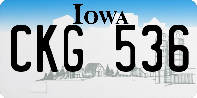 IA license plate CKG536