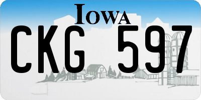 IA license plate CKG597