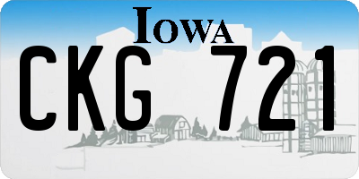 IA license plate CKG721