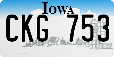 IA license plate CKG753