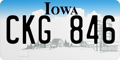 IA license plate CKG846