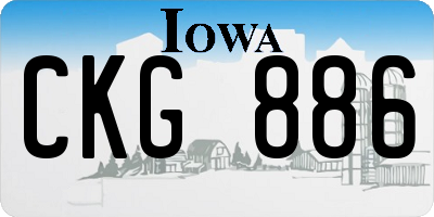 IA license plate CKG886