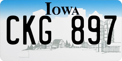 IA license plate CKG897