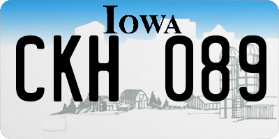 IA license plate CKH089