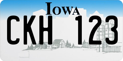 IA license plate CKH123