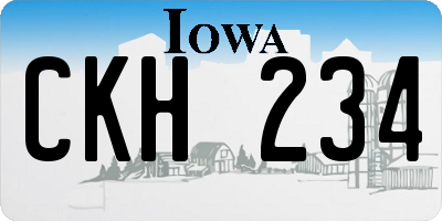IA license plate CKH234