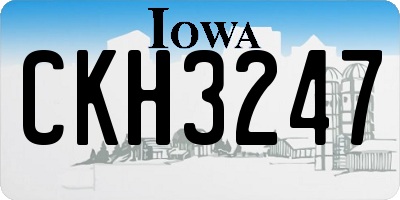 IA license plate CKH3247