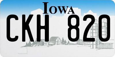 IA license plate CKH820