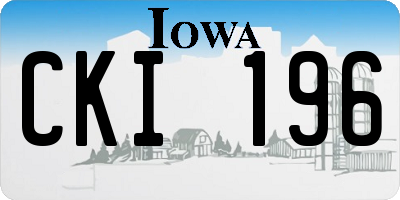 IA license plate CKI196