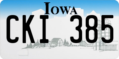 IA license plate CKI385
