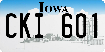 IA license plate CKI601
