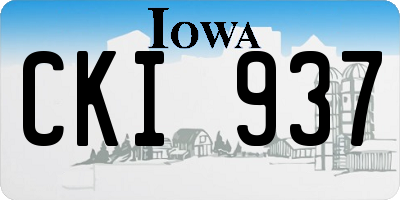 IA license plate CKI937