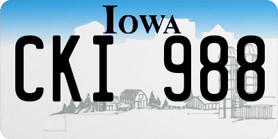 IA license plate CKI988
