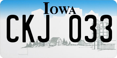 IA license plate CKJ033