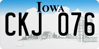 IA license plate CKJ076