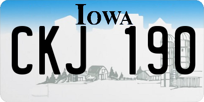 IA license plate CKJ190