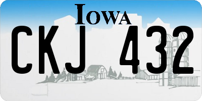 IA license plate CKJ432