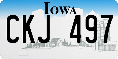 IA license plate CKJ497