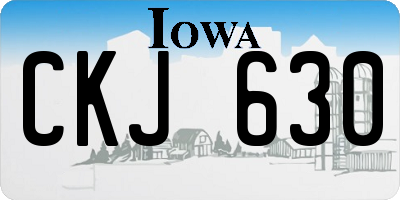 IA license plate CKJ630