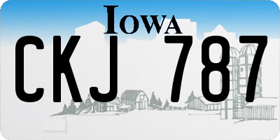 IA license plate CKJ787