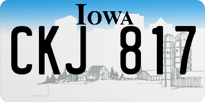 IA license plate CKJ817