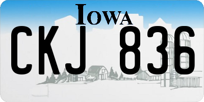 IA license plate CKJ836
