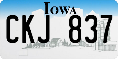 IA license plate CKJ837